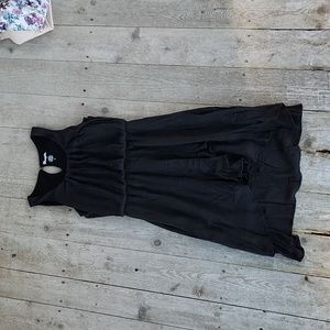 Wrangler Black Crepe Dress Size Medium Western Cowgirl Church Concert Boots